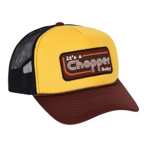 GORRA DE CAMIONERO 13 1/2 CHOPPER BABY MARRÓN Y AMARILLO